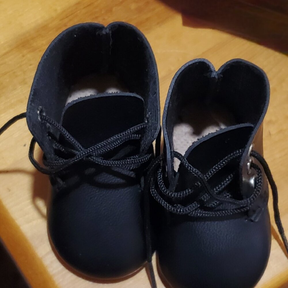 American Girl Kirsten Black Boots Pleasant Co.  Vintage Black Boots RARE